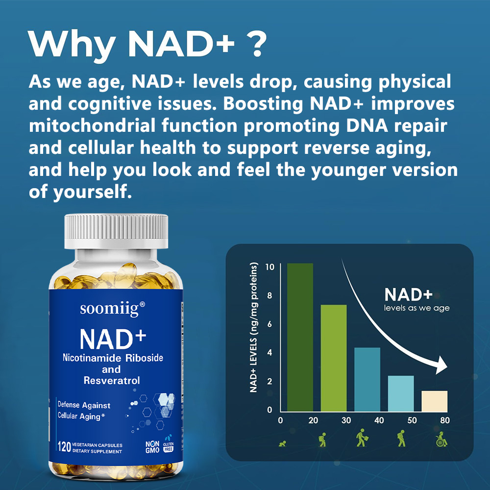 NAD Supplement - with Nicotina - Resveratrol Capsule Anti Aging ulasan dan harga