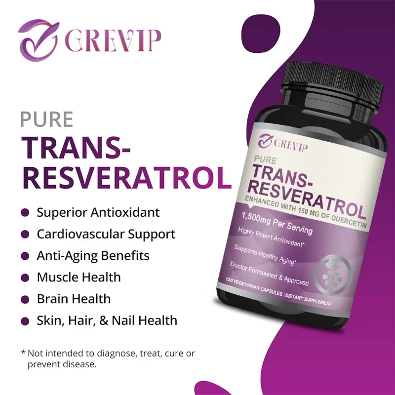 Trans-Resveratrol 1500mg - Pot - Resveratrol Capsule Anti Aging ulasan dan harga