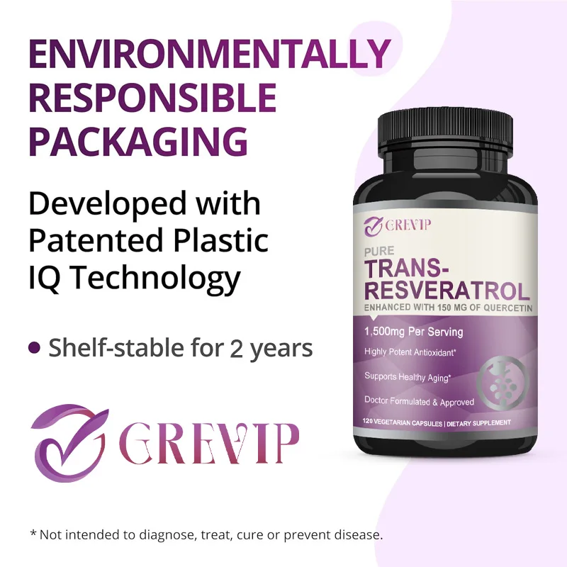 Trans-Resveratrol 1500mg - Pot - Resveratrol Capsule Anti Aging ulasan dan harga