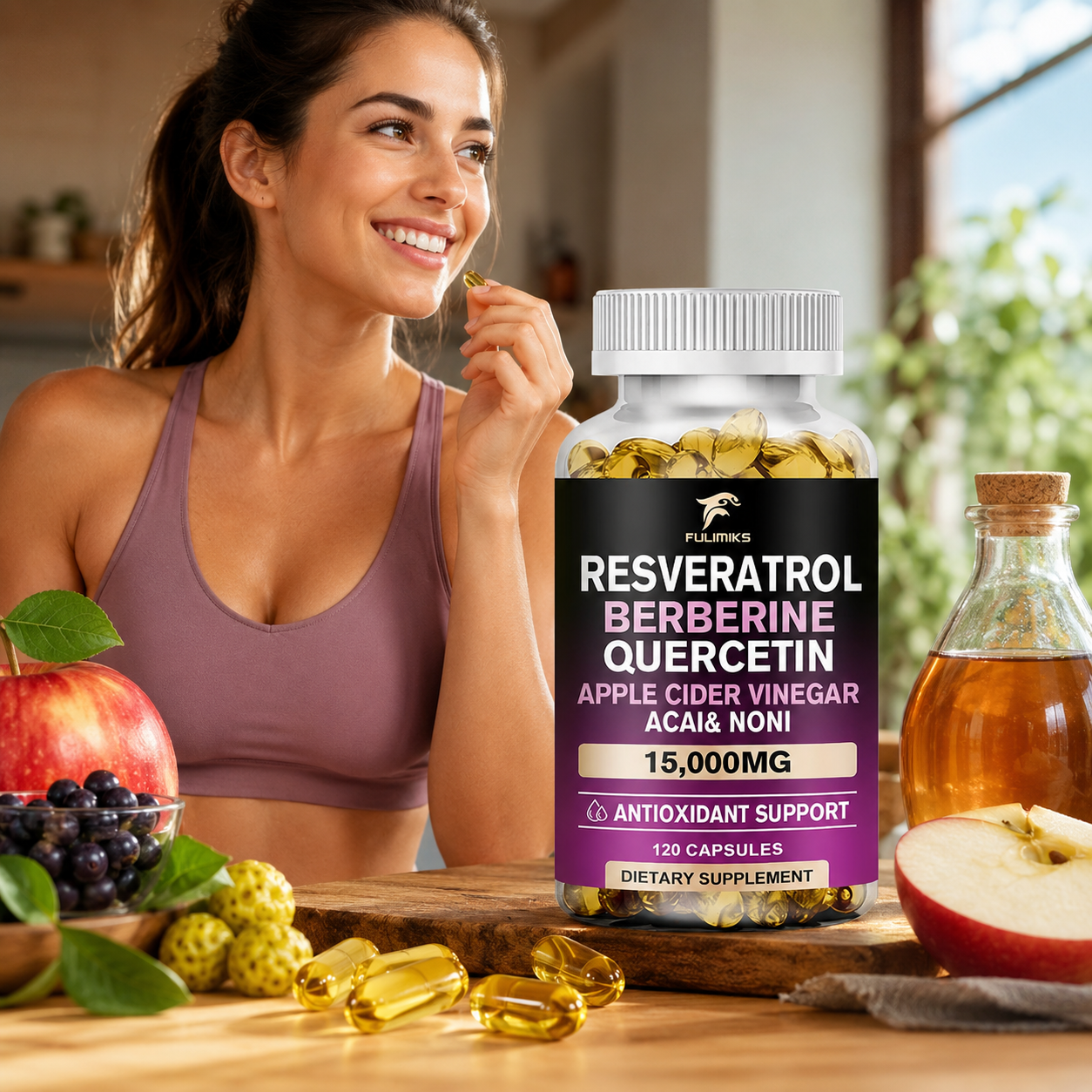 Premium Resveratrol 6500mg, wi - Resveratrol Capsule Anti Aging ulasan dan harga