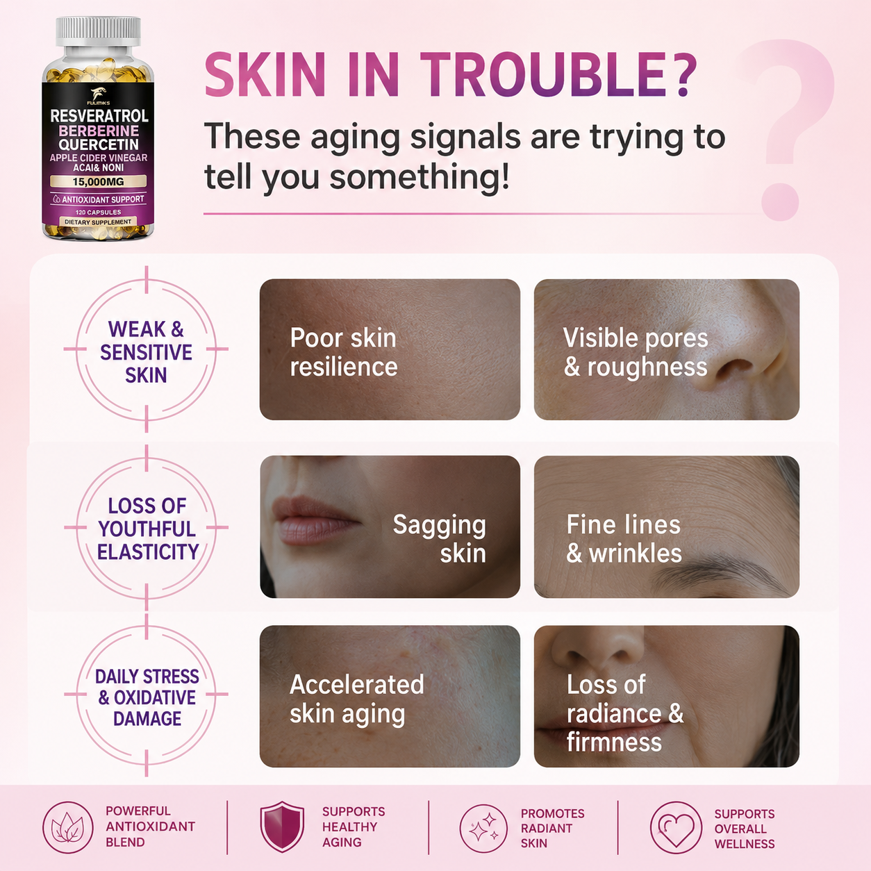 Premium Resveratrol 6500mg, wi - Resveratrol Capsule Anti Aging ulasan dan harga