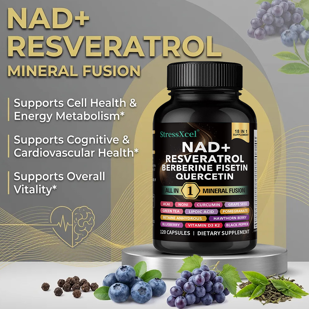 NAD+ Supplement with Resveratr - Resveratrol Capsule Anti Aging ulasan dan harga