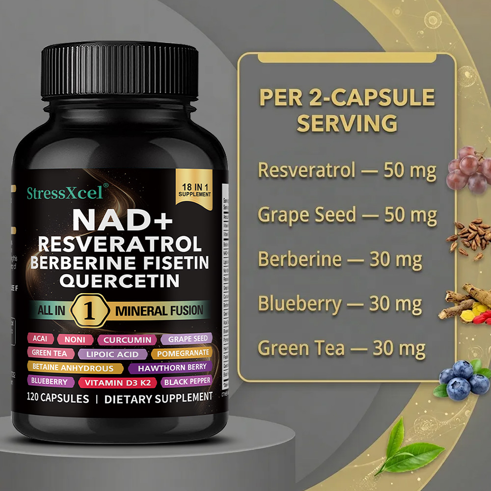 NAD+ Supplement with Resveratr - Resveratrol Capsule Anti Aging ulasan dan harga