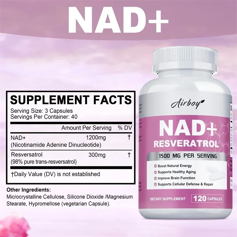 NAD+  Resveratrol - Anti-aging - Resveratrol Capsule Anti Aging ulasan dan harga