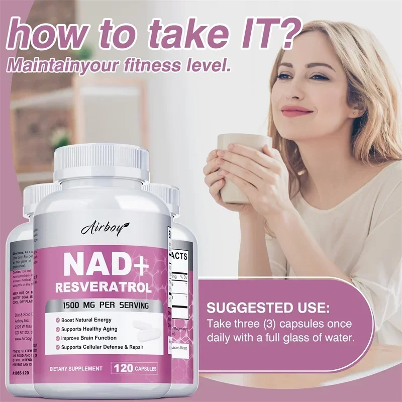 NAD+  Resveratrol - Anti-aging - Resveratrol Capsule Anti Aging ulasan dan harga