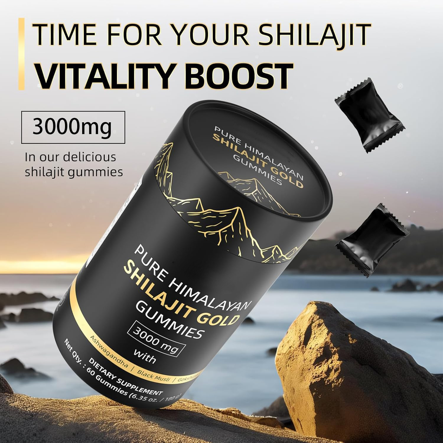 3000mg Himalayan Shilajit Gumm - Shilajit Resin Pure ulasan dan harga