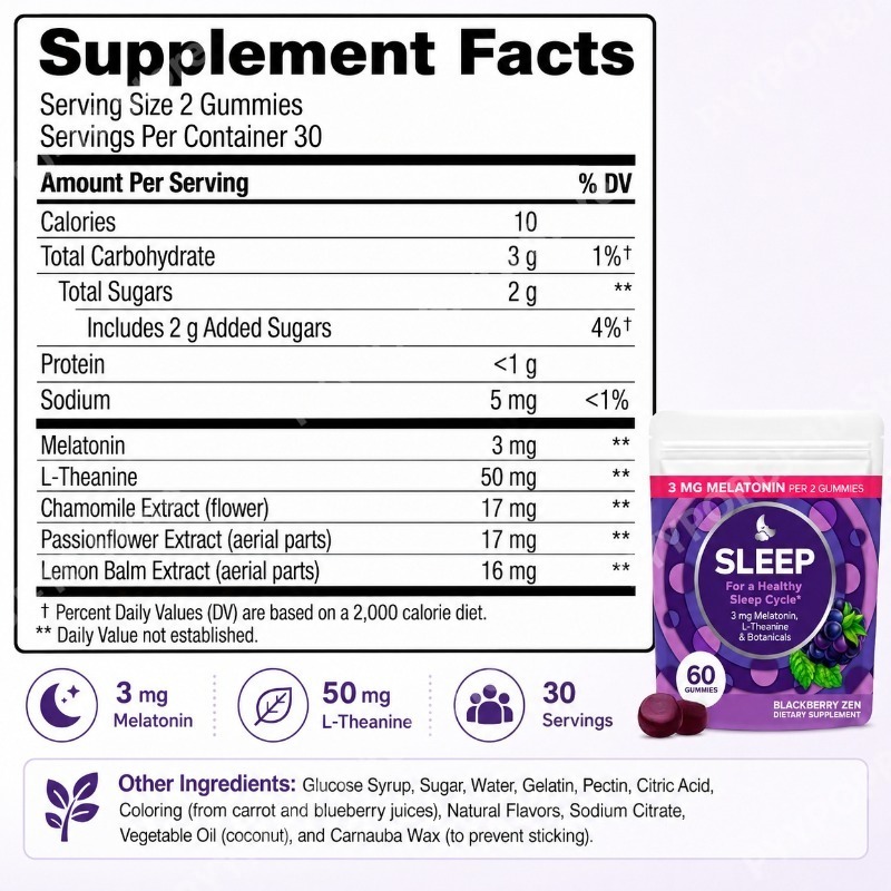 Sleep Gummies with Melatonin 3 - Melatonin Sleep Gummy ulasan dan harga