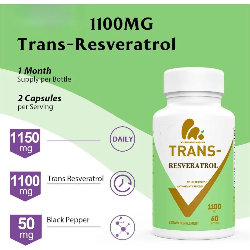 99% Resveratrol 1100mg Antioxi - Resveratrol Capsule Anti Aging ulasan dan harga