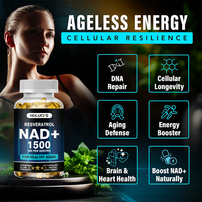HOLUCKS NAD+ Capsules, with NA - Resveratrol Capsule Anti Aging ulasan dan harga