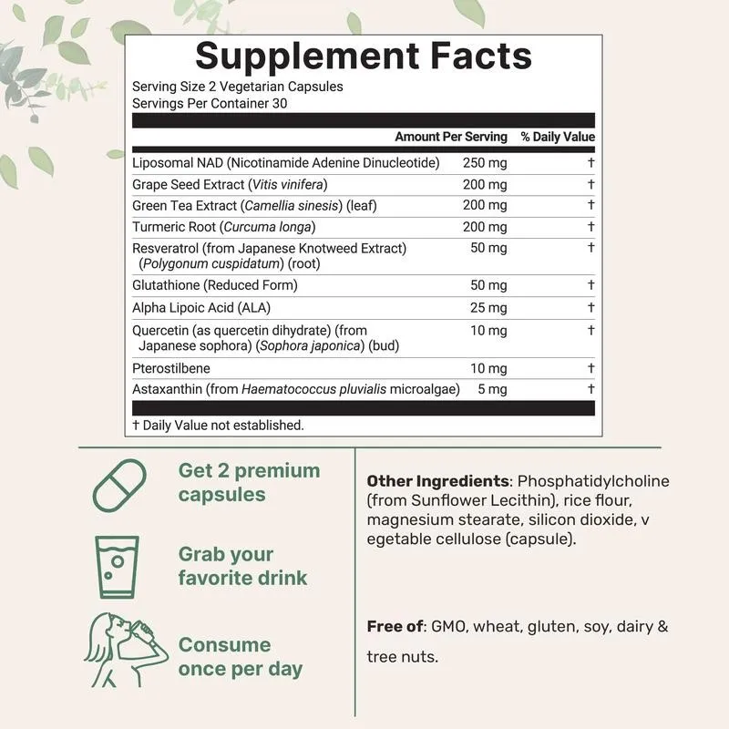 Extra Strength NAD Supplement  - Resveratrol Capsule Anti Aging ulasan dan harga