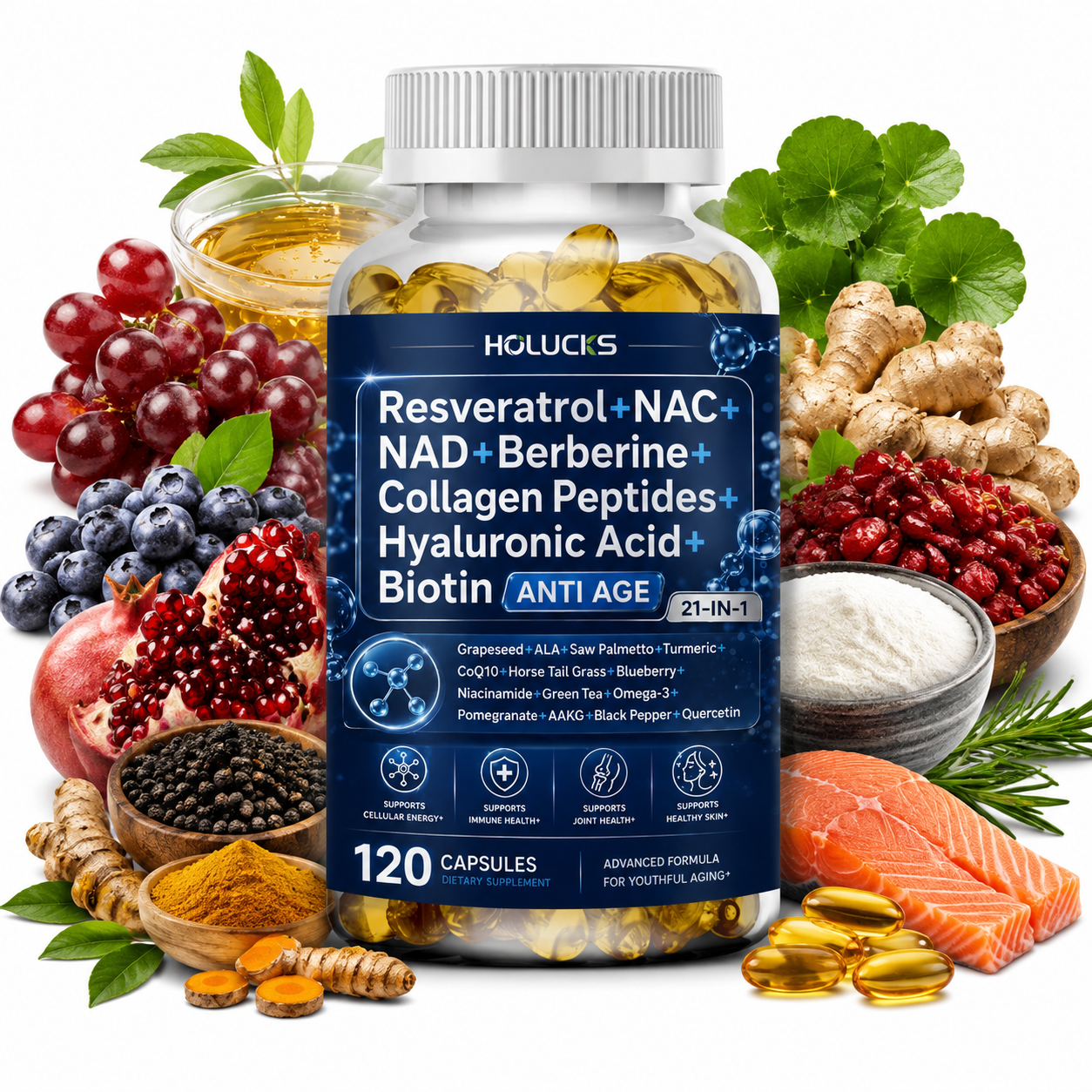 Anti-Aging Capsules, Resveratr - Resveratrol Capsule Anti Aging ulasan dan harga