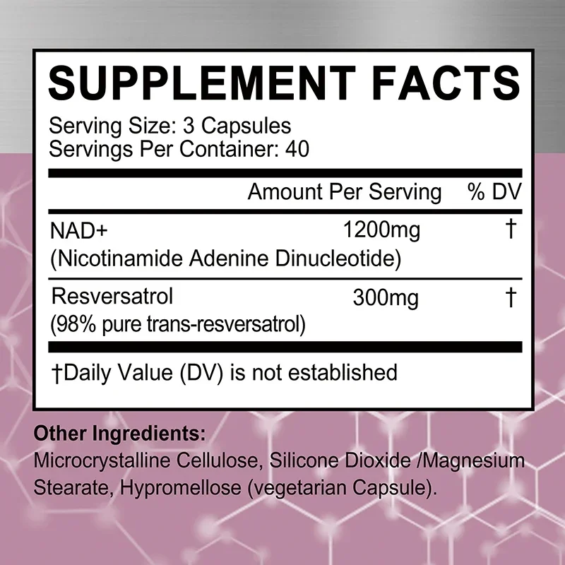 NAD+ Resveratrol Supplements - - Resveratrol Capsule Anti Aging ulasan dan harga